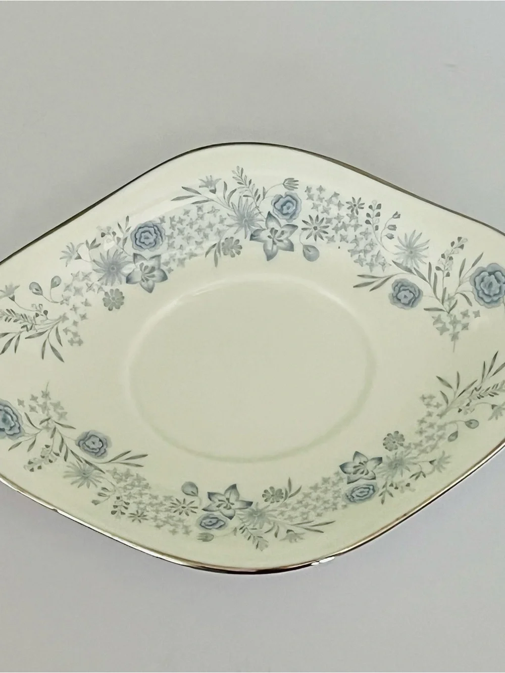 Vintage Wedgwood Belle Fleur Bone China Gravy Sauce Boat & Saucer England